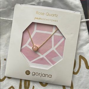 Gorjana rose quartz 18k gold power gemstone